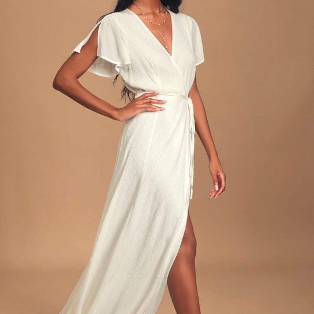 Lulus Heart of Marigold Wrap Maxi Dress Small